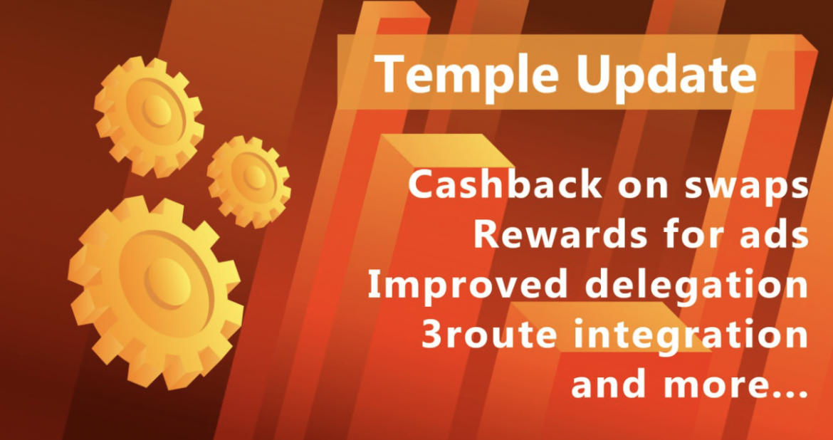 temple wallet update with tkey release swap cashback cloud backup and more