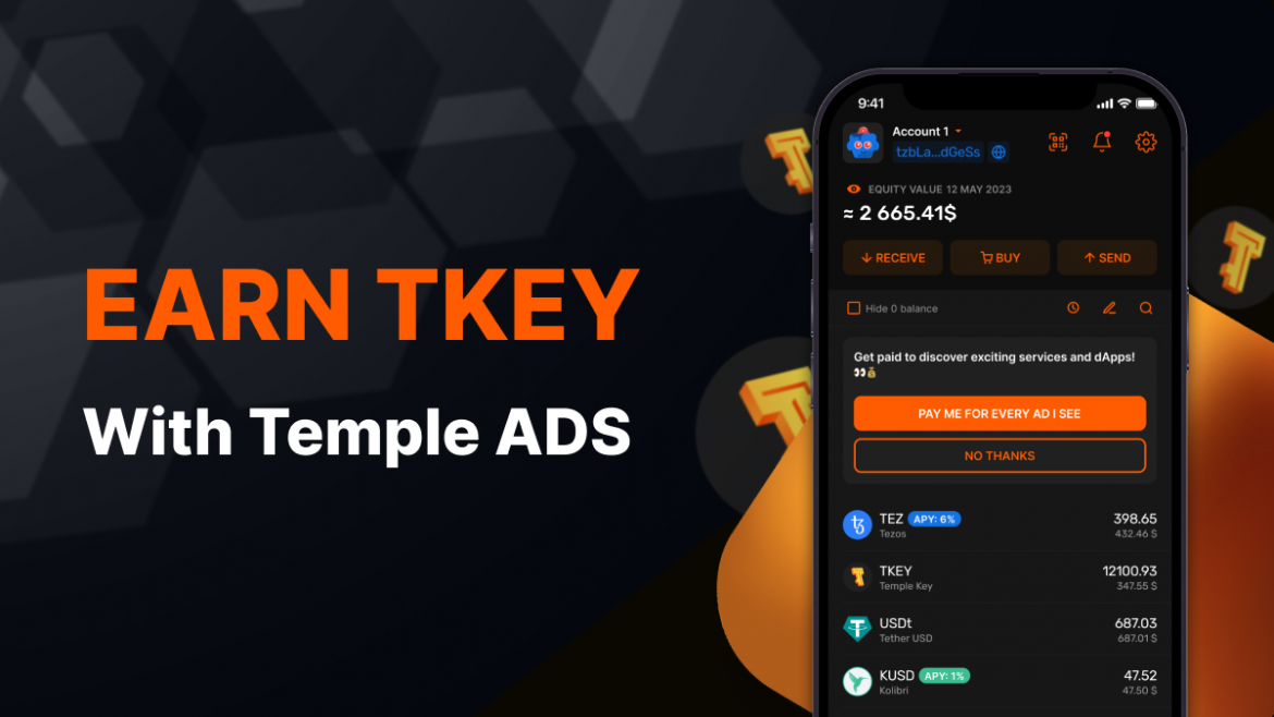 How to earn TKEY token with Temple Wallet